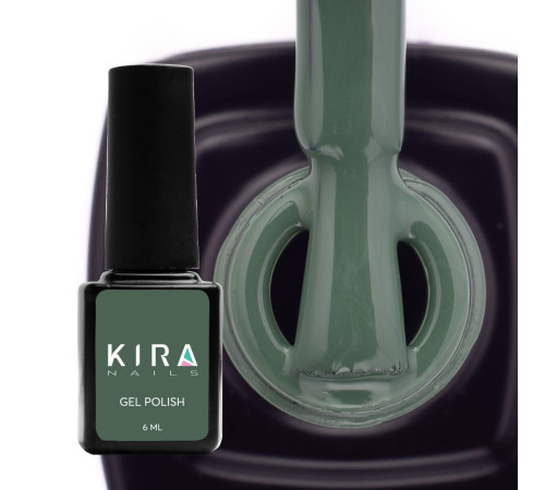 Гель-лак Kira Nails №171 спокійний зелений емаль, 6 мл