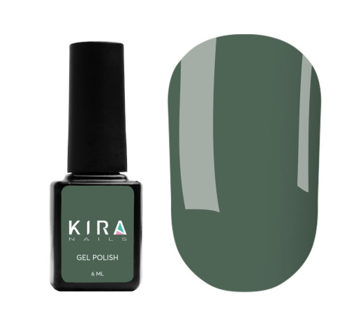 Гель-лак Kira Nails №171 спокійний зелений емаль, 6 мл