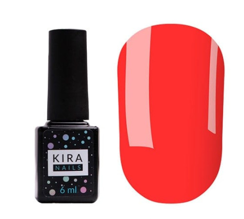Gel polish Kira Nails #172 coral neon, 6 ml