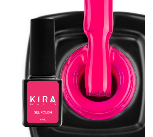 Гель-лак Kira Nails №174 неонова фуксія, 6 мл