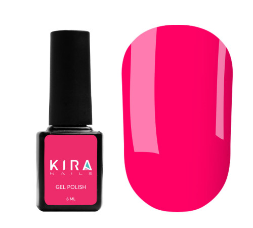 Гель-лак Kira Nails №174 неонова фуксія, 6 мл