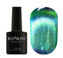 Gel polish Komilfo 9D Cat No. 06 cat`s eye, green, 8 ml