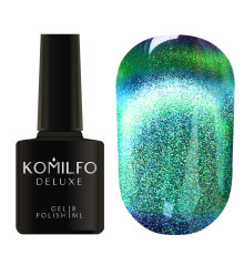Gel polish Komilfo 9D Cat No. 06 cat`s eye, green, 8 ml