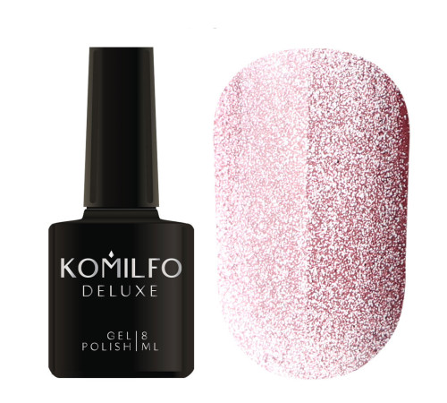Гель-лак Komilfo 9D Cat’s eye Nude №02 котяче око, рожевий, 8 мл