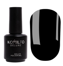Гель-лак Komilfo Deluxe Series №D001 чорний емаль, 15 мл