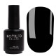 Gel polish Komilfo Deluxe Series No. D001 black enamel, 15 ml