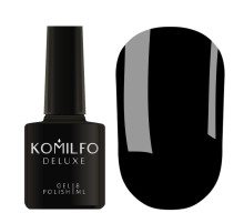 Гель-лак Komilfo Deluxe Series №D001 чорний емаль, 8 мл