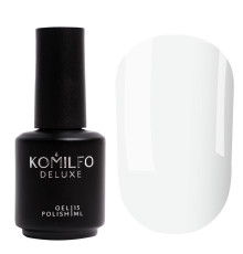 Gel polish Komilfo Deluxe Series No. D002 white porcelain enamel, 8 ml