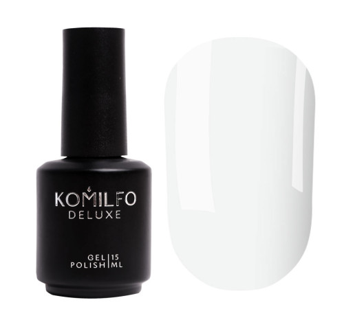 Гель-лак Komilfo Deluxe Series №D002 білий порцеляновий емаль, 8 мл