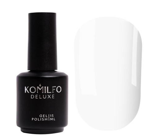Gel polish Komilfo Deluxe Series No. D003 white enamel, 15 ml
