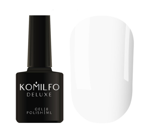 Гель-лак Komilfo Deluxe Series №D003 білий емаль, 8 мл