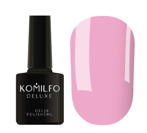 Гель-лак Komilfo Deluxe Series №D023 рожева гвоздика емаль, 8 мл