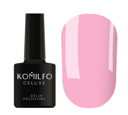 Гель-лак Komilfo Deluxe Series №D024 світло-рожевий емаль, 8 мл