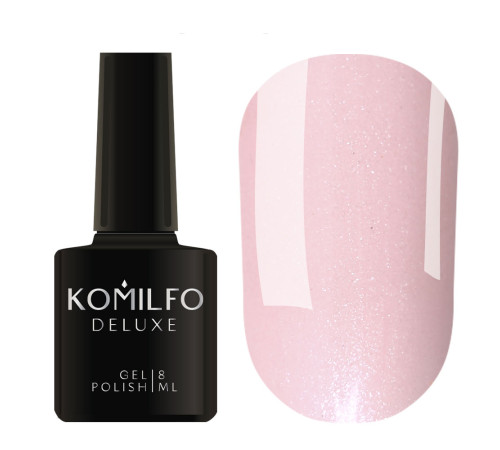 Гель-лак Komilfo Deluxe Series №D030 світлий рожево-бежевий з шимером, 8 мл