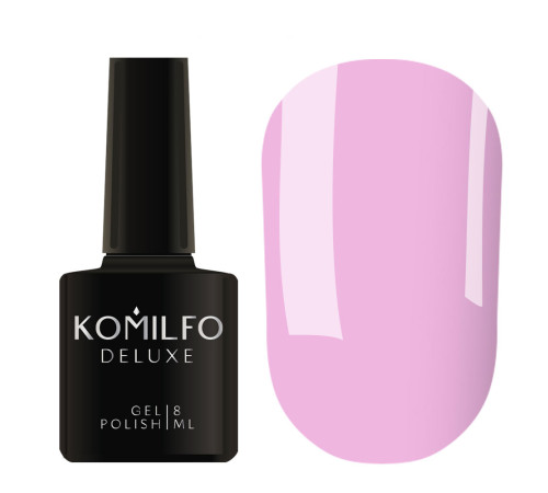 Гель-лак Komilfo Deluxe Series №D039 приглушений рожево-ліловий емаль, 8 мл
