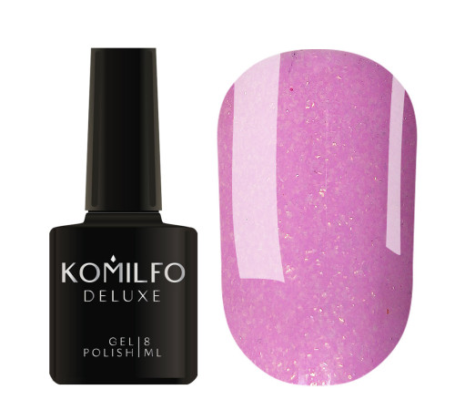 Гель-лак Komilfo Deluxe Series №D044 світло-ліловий з шимером, 8 мл