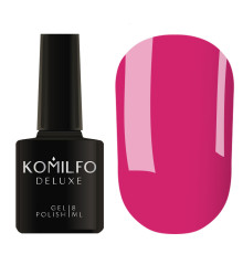 Гель-лак Komilfo Deluxe Series №D052 насичений яскраво-рожевий емаль, 8 мл