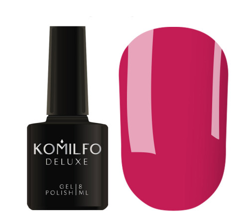 Гель-лак Komilfo Deluxe Series №D053 яскравий малиновий емаль, 8 мл
