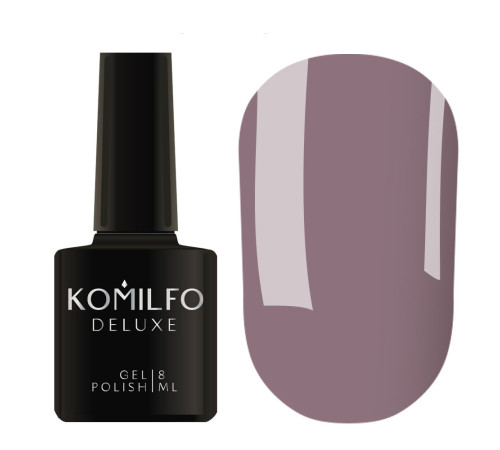 Гель-лак Komilfo Deluxe Series №D065 темний сіро-бузковий емаль, 8 мл