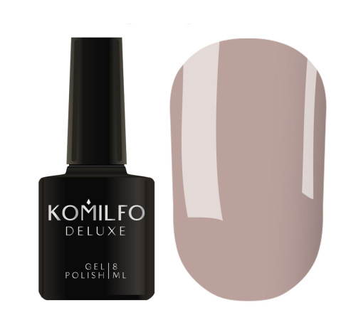 Гель-лак Komilfo Deluxe Series №D066 приглушений сіро-бузковий емаль, 8 мл