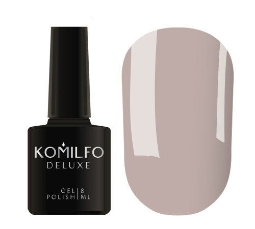 Гель-лак Komilfo Deluxe Series №D068 приглушений сіро-ліловий емаль, 8 мл
