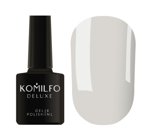 Гель-лак Komilfo Deluxe Series №D072 світлий блакитно-сірий емаль, 8 мл