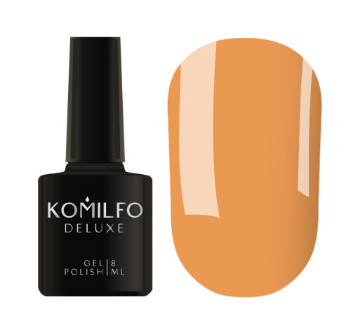 Гель-лак Komilfo Deluxe Series №D074 помаренчево-персиковий емаль, 8 мл