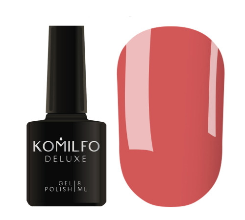 Гель-лак Komilfo Deluxe Series №D077 приглушений малиновий емаль, 8 мл