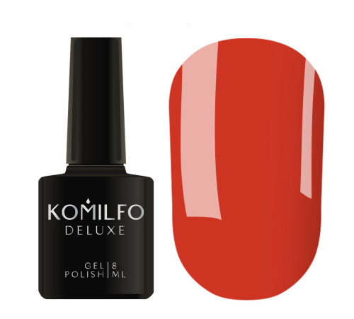 Гель-лак Komilfo Deluxe Series №D079 яскравий червоний емаль, 8 мл