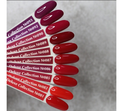 Гель-лак Komilfo Deluxe Series №D082 HEMA/TPO Free, класичний червоний емаль, 8 мл