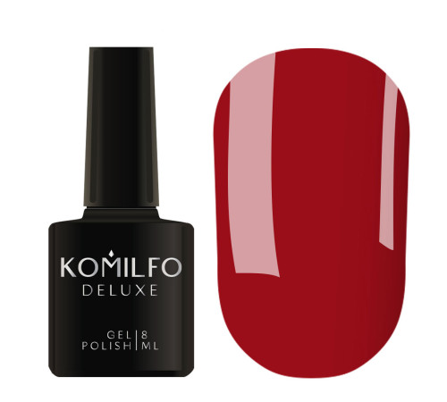 Гель-лак Komilfo Deluxe Series №D087 темно-червоний емаль, 8 мл