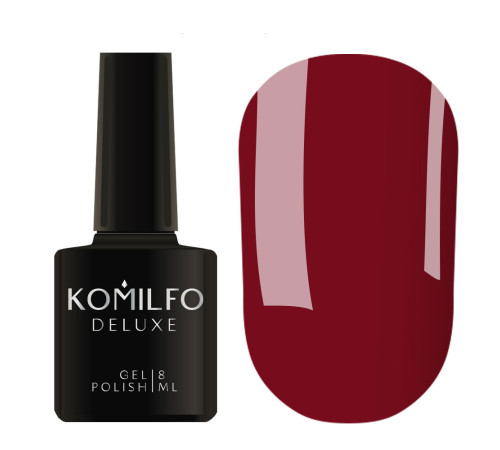 Гель-лак Komilfo Deluxe Series №D089 бордовий емаль, 8 мл