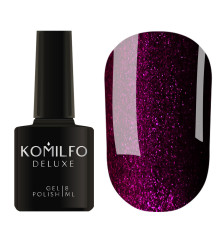 Гель-лак Komilfo Deluxe Series №D095 фіолетово-бордовий з шимером, 8 мл