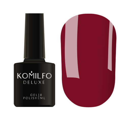 Гель-лак Komilfo Deluxe Series №D096 бордова марсала емаль, 8 мл