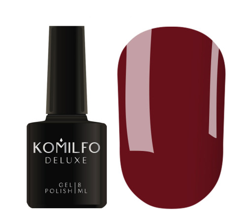 Гель-лак Komilfo Deluxe Series №D097 коричнево-бордовий емаль, 8 мл