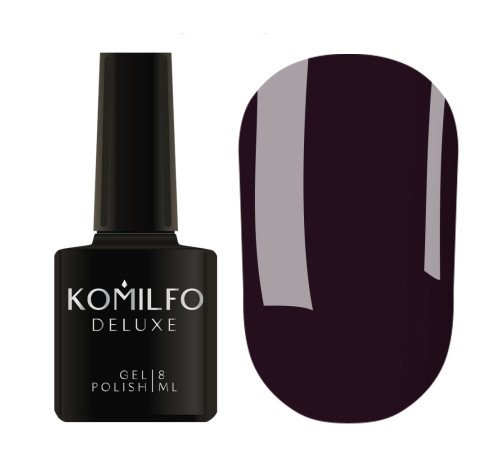 Гель-лак Komilfo Deluxe Series №D102 чорно-фіолетовий емаль, 8 мл