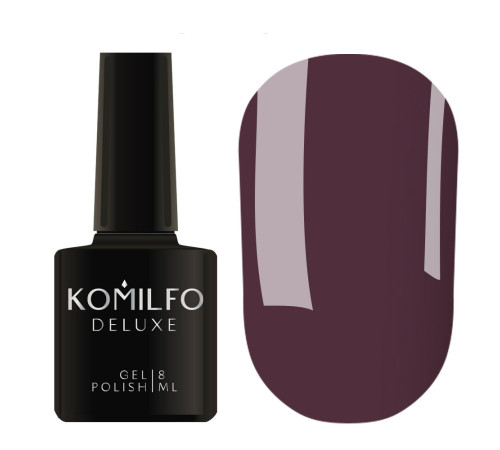 Гель-лак Komilfo Deluxe Series №D105 сіро-баклажановий емаль, 8 мл