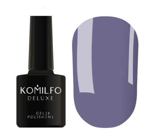 Гель-лак Komilfo Deluxe Series №D108 світлий сіро-синій емаль, 8 мл