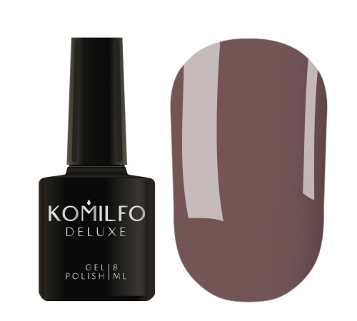 Гель-лак Komilfo Deluxe Series №D112 трохи лілово-сіро-коричневий емаль, 8 мл