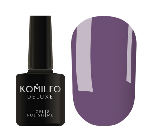 Гель-лак Komilfo Deluxe Series №D114 темний сіро-бузковий емаль, 8 мл