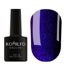 Гель-лак Komilfo Deluxe Series №D128 синій з шимером, 8 мл