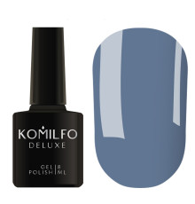Гель-лак Komilfo Deluxe Series №D130 темний сіро-блакитний емаль, 8 мл
