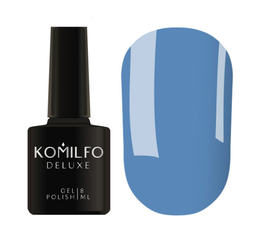 Гель-лак Komilfo Deluxe Series №D131 насичений блакитний емаль 8 мл