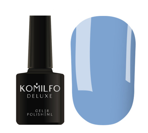 Гель-лак Komilfo Deluxe Series №D132 яскравий блакитний емаль, 8 мл