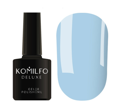 Гель-лак Komilfo Deluxe Series №D135 світло-блакитний емаль, 8 мл
