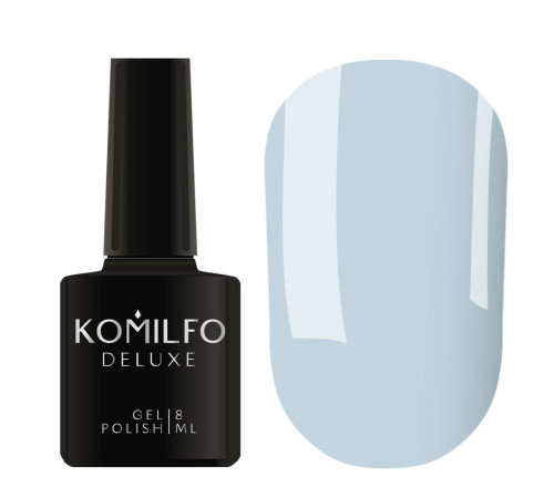 Гель-лак Komilfo Deluxe Series №D136 блідо-блакитний емаль, 8 мл