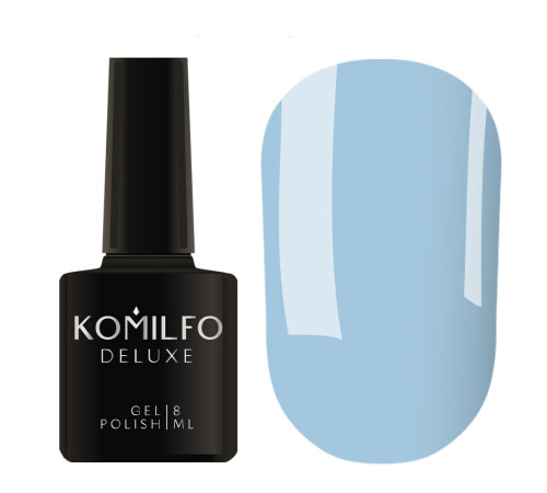 Гель-лак Komilfo Deluxe Series №D142 приглушений бірюзовий емаль, 8 мл