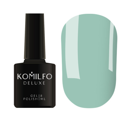 Гель-лак Komilfo Deluxe Series №D144 блідо-бірюзовий емаль 8 мл