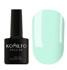 Гель-лак Komilfo Deluxe Series №D145 ніжно-бірюзовий емаль, 8 мл