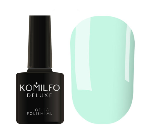 Гель-лак Komilfo Deluxe Series №D145 ніжно-бірюзовий емаль, 8 мл